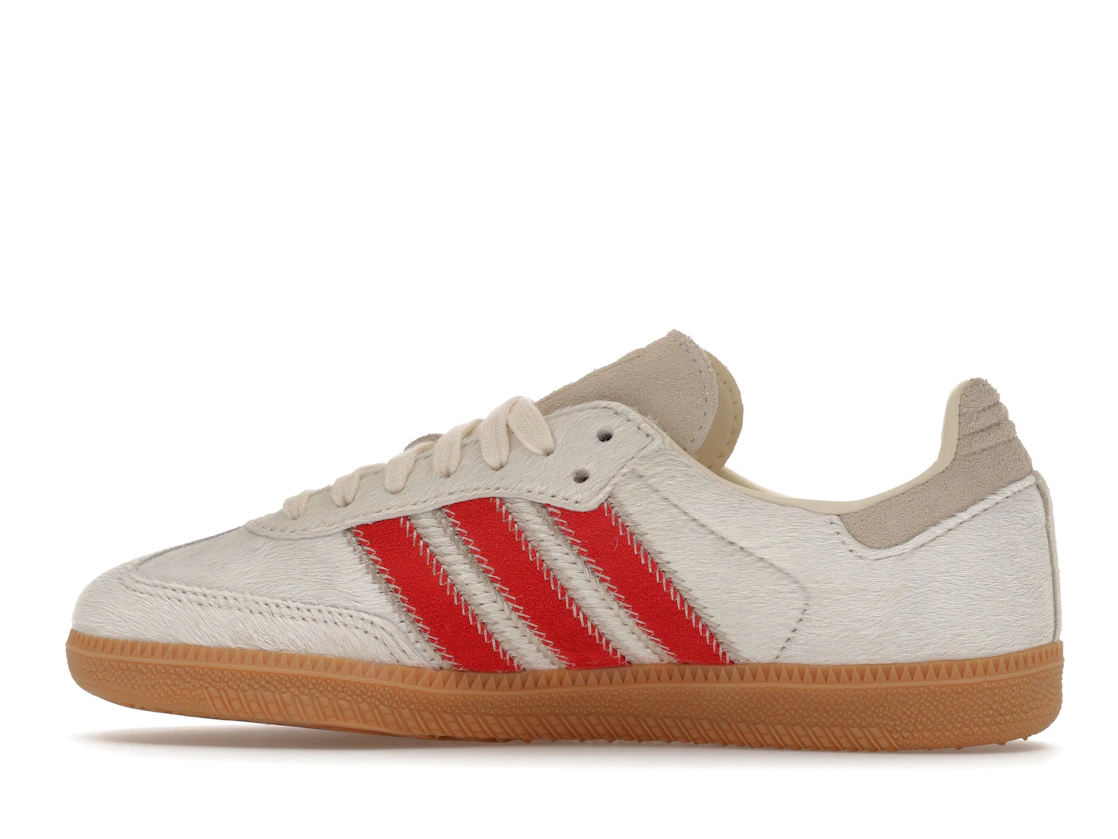 adidas Samba OG Pony Hair Wonder Beige Better Scarlet (Women's)