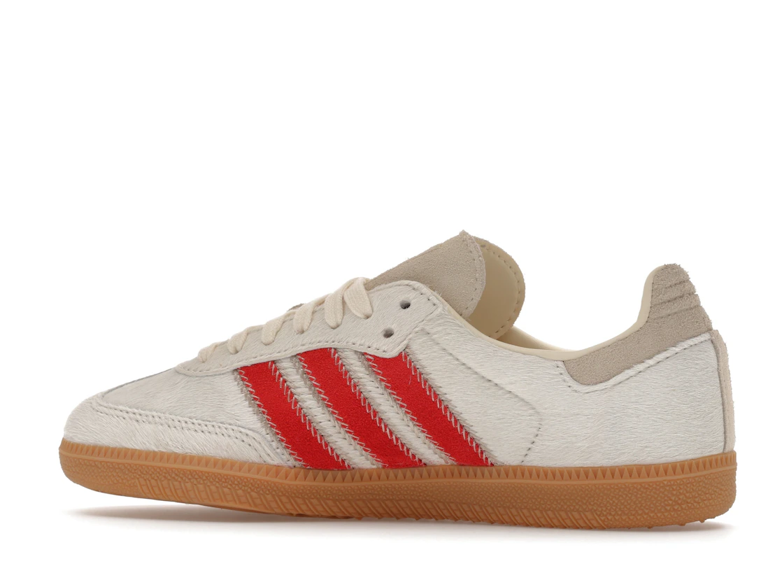 adidas Samba OG Pony Hair Wonder Beige Better Scarlet (Women's)