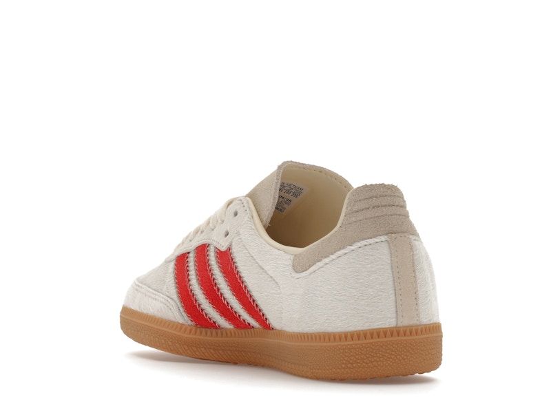 adidas Samba OG Pony Hair Wonder Beige Better Scarlet (Women's)