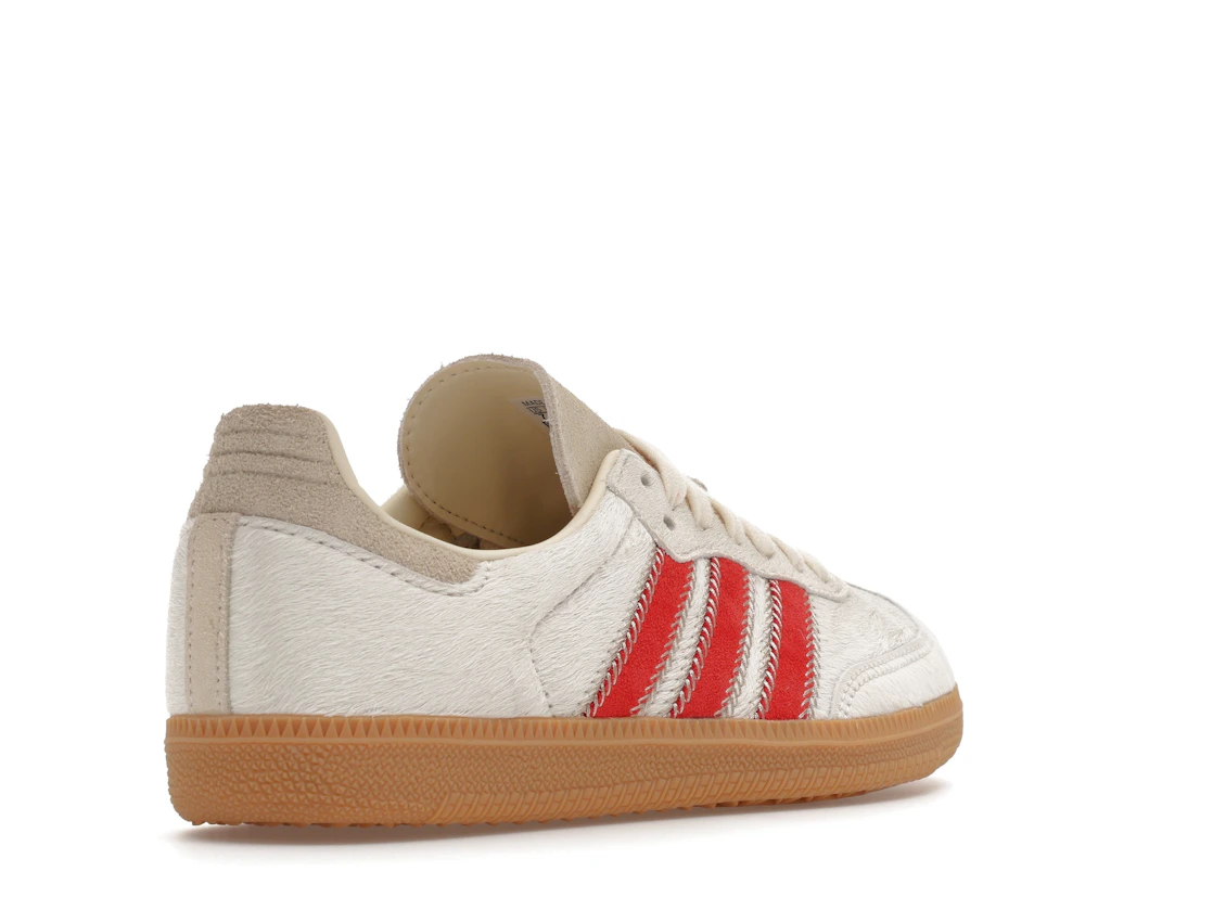 adidas Samba OG Pony Hair Wonder Beige Better Scarlet (Women's)