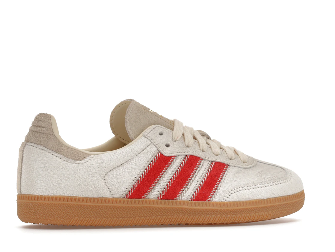 adidas Samba OG Pony Hair Wonder Beige Better Scarlet (Women's)