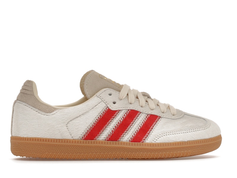 adidas Samba OG Pony Hair Wonder Beige Better Scarlet (Women's)