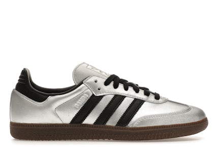 adidas Samba OG Silver Metallic Black Gum (Women's) - JI4218 - US adidas Samba OG Silver Metallic Black Gum (Women's) - JI4218 - US