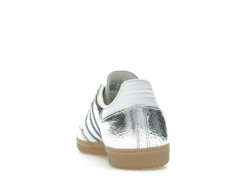 adidas Samba OG Silver Metallic Cracked Leather (Women's)