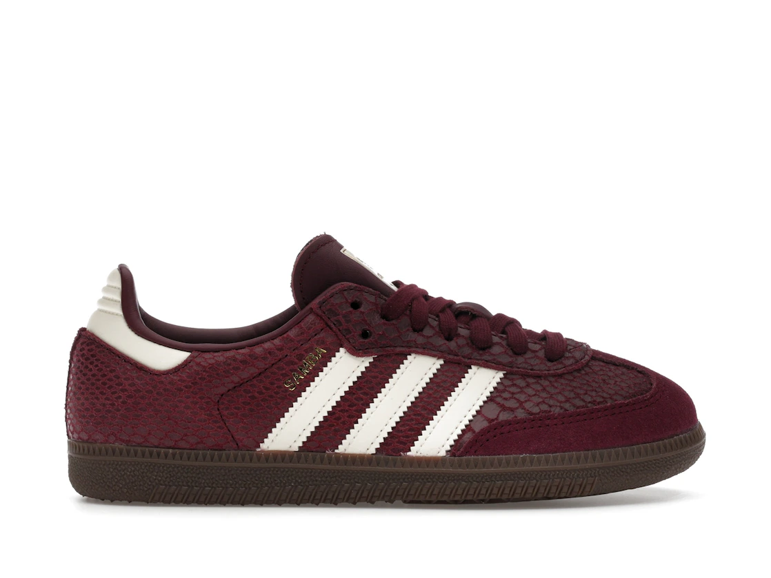 adidas Samba OG Snakeskin Maroon Cream White (Women's)