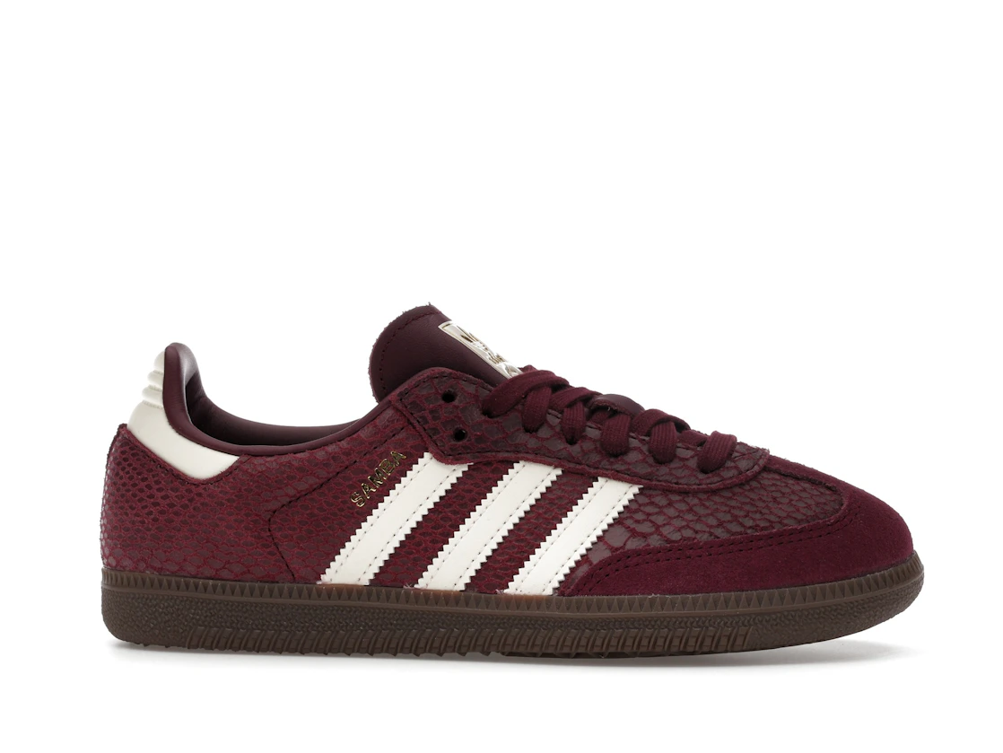 adidas Samba OG Snakeskin Maroon Cream White (Women's)