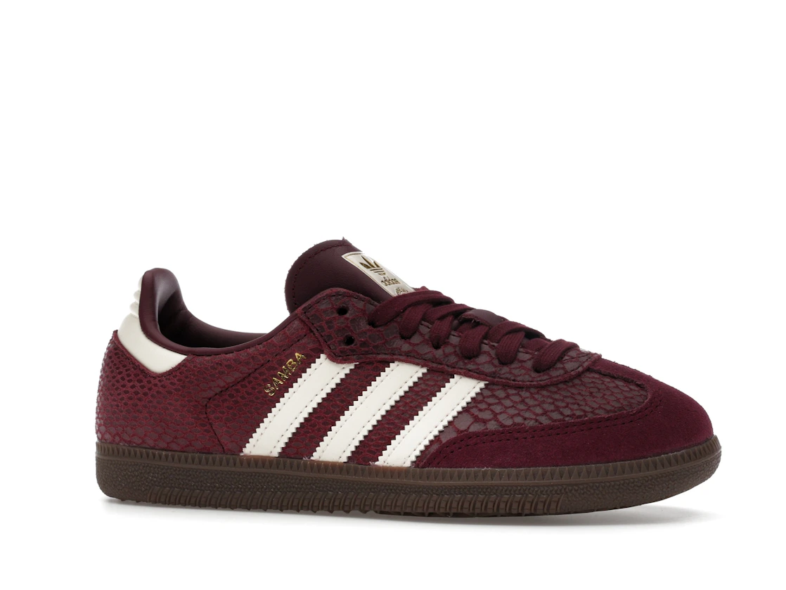 adidas Samba OG Snakeskin Maroon Cream White (Women's)