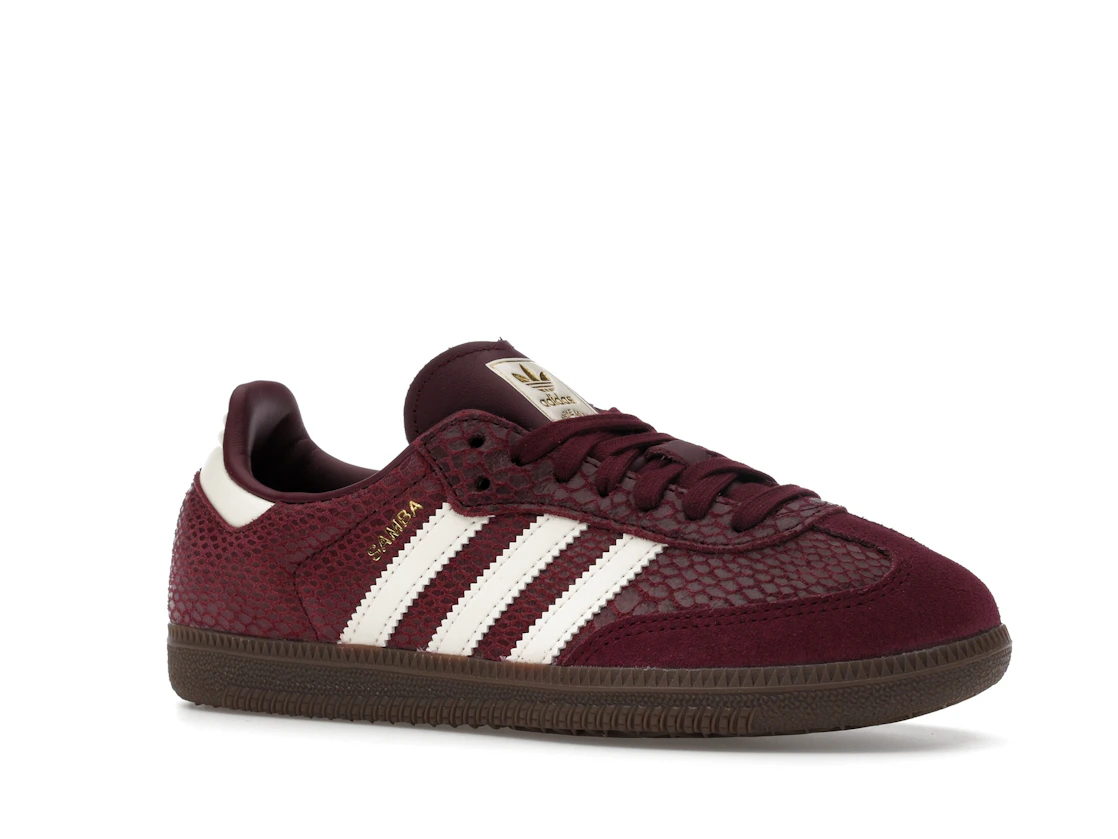 adidas Samba OG Snakeskin Maroon Cream White (Women's)