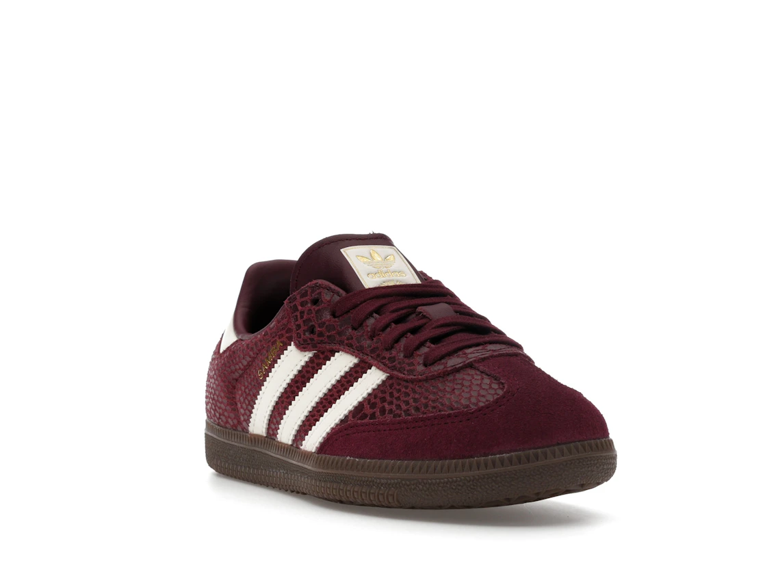 adidas Samba OG Snakeskin Maroon Cream White (Women's)