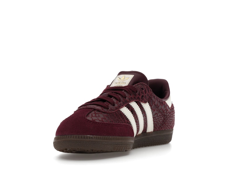adidas Samba OG Snakeskin Maroon Cream White (Women's)