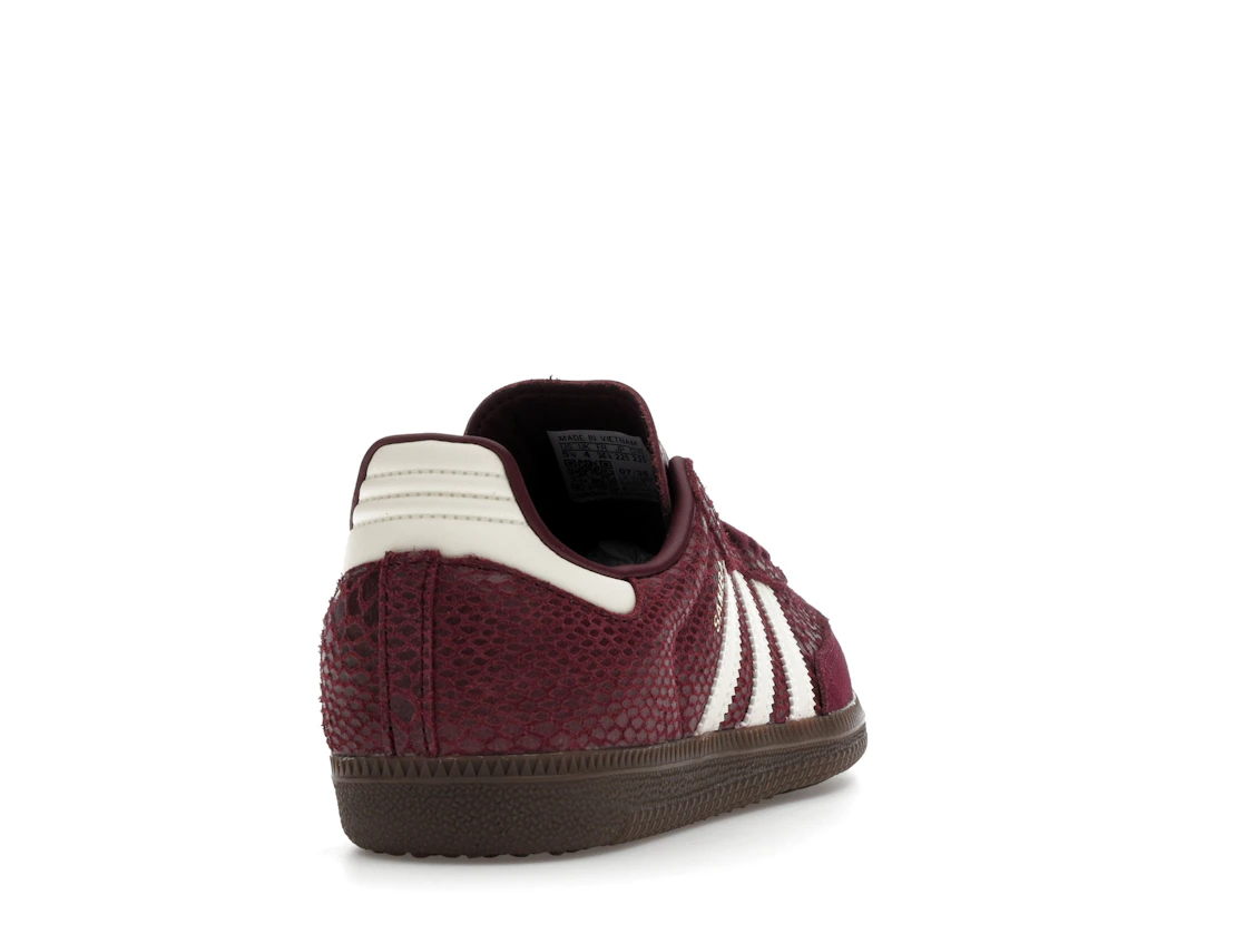 adidas Samba OG Snakeskin Maroon Cream White (Women's)