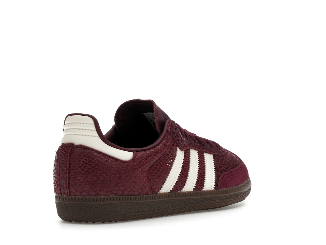 adidas Samba OG Snakeskin Maroon Cream White (Women's)