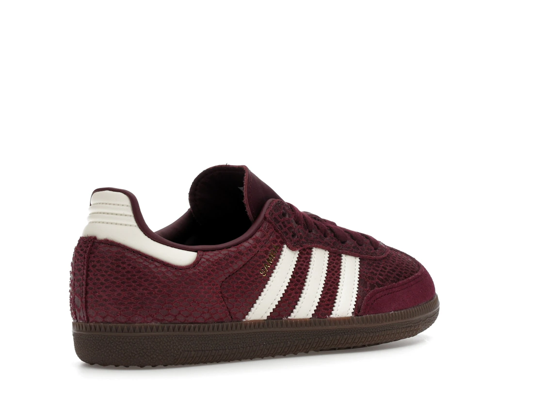 adidas Samba OG Snakeskin Maroon Cream White (Women's)