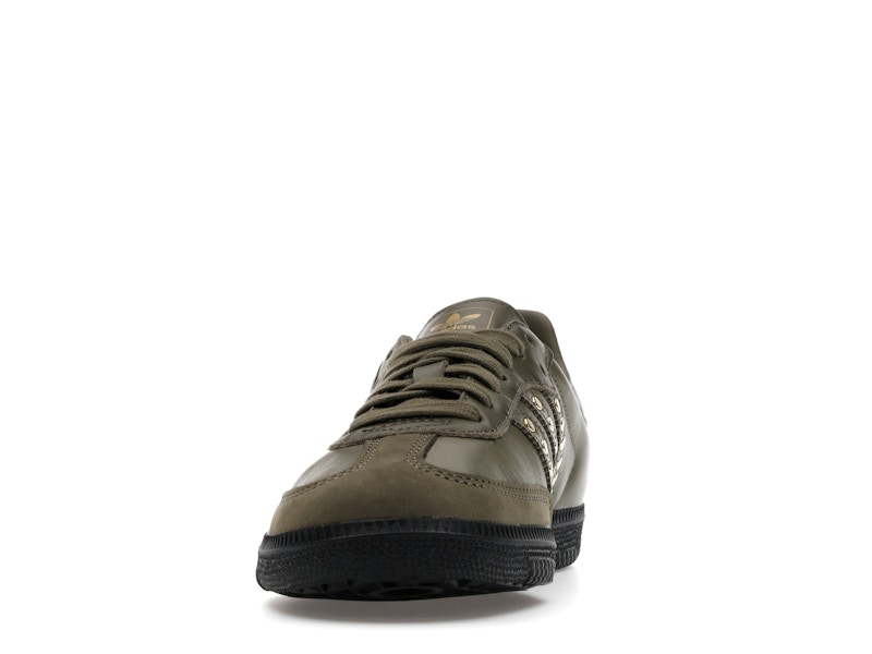 adidas Samba OG Studded Stripes Dark Khaki Black (Women's)