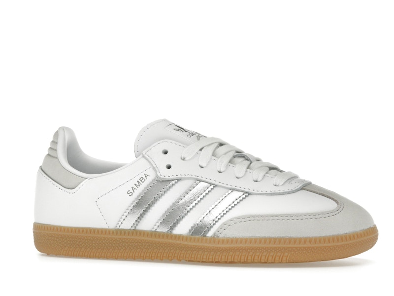 adidas Samba OG White Silver Metallic Grey (Women's)