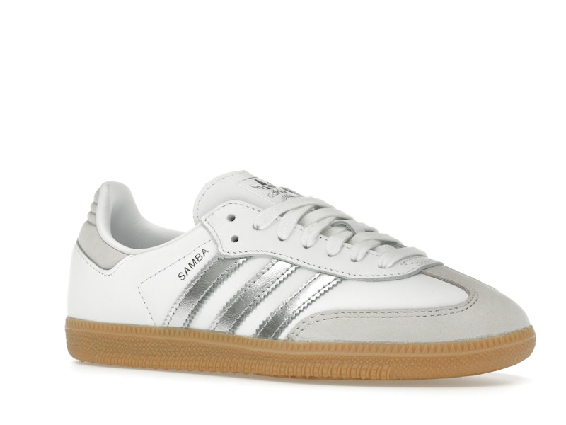 adidas Samba OG White Silver Metallic Grey (Women's)