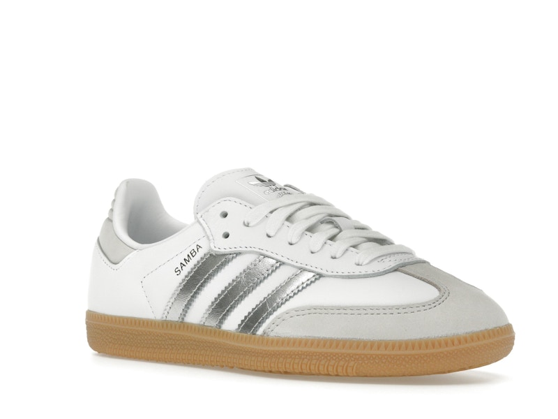 adidas Samba OG White Silver Metallic Grey (Women's)