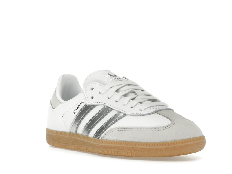 adidas Samba OG White Silver Metallic Grey (Women's)