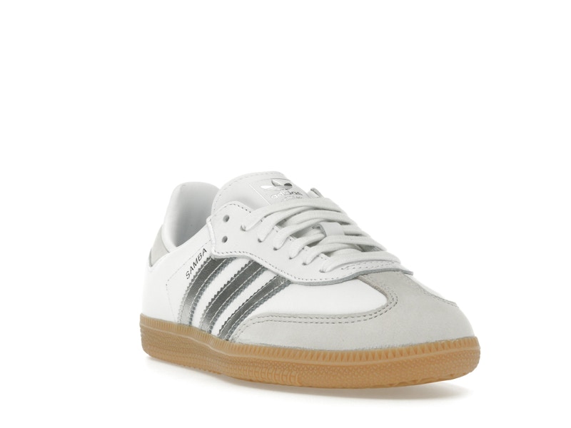 adidas Samba OG White Silver Metallic Grey (Women's)