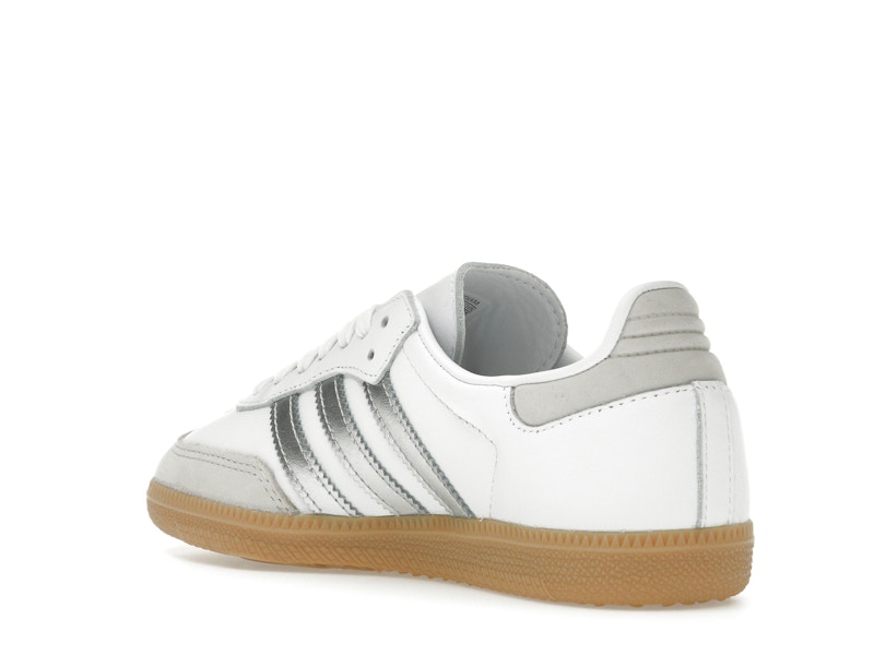 adidas Samba OG White Silver Metallic Grey (Women's)