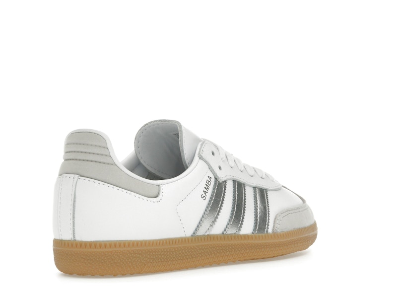 adidas Samba OG White Silver Metallic Grey (Women's)