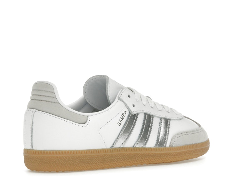 adidas Samba OG White Silver Metallic Grey (Women's)