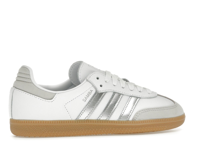 adidas Samba OG White Silver Metallic Grey (Women's)