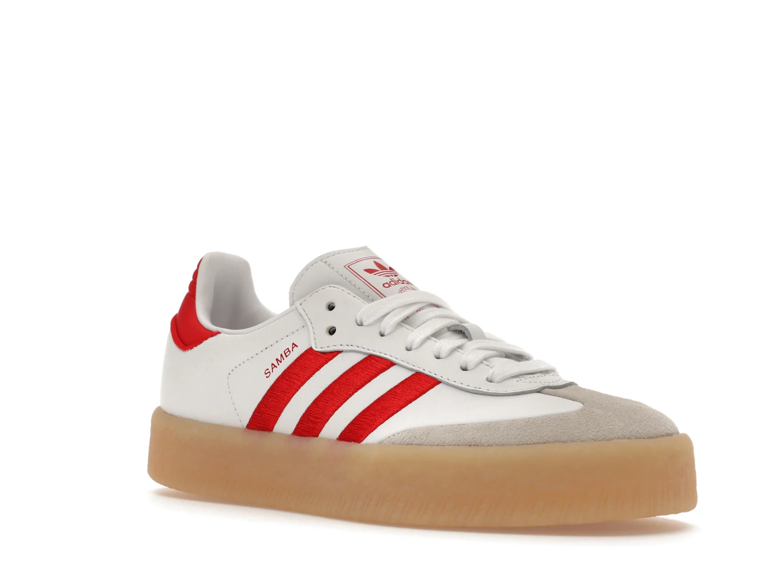 adidas Sambae White Better Scarlet Gum (Women's)