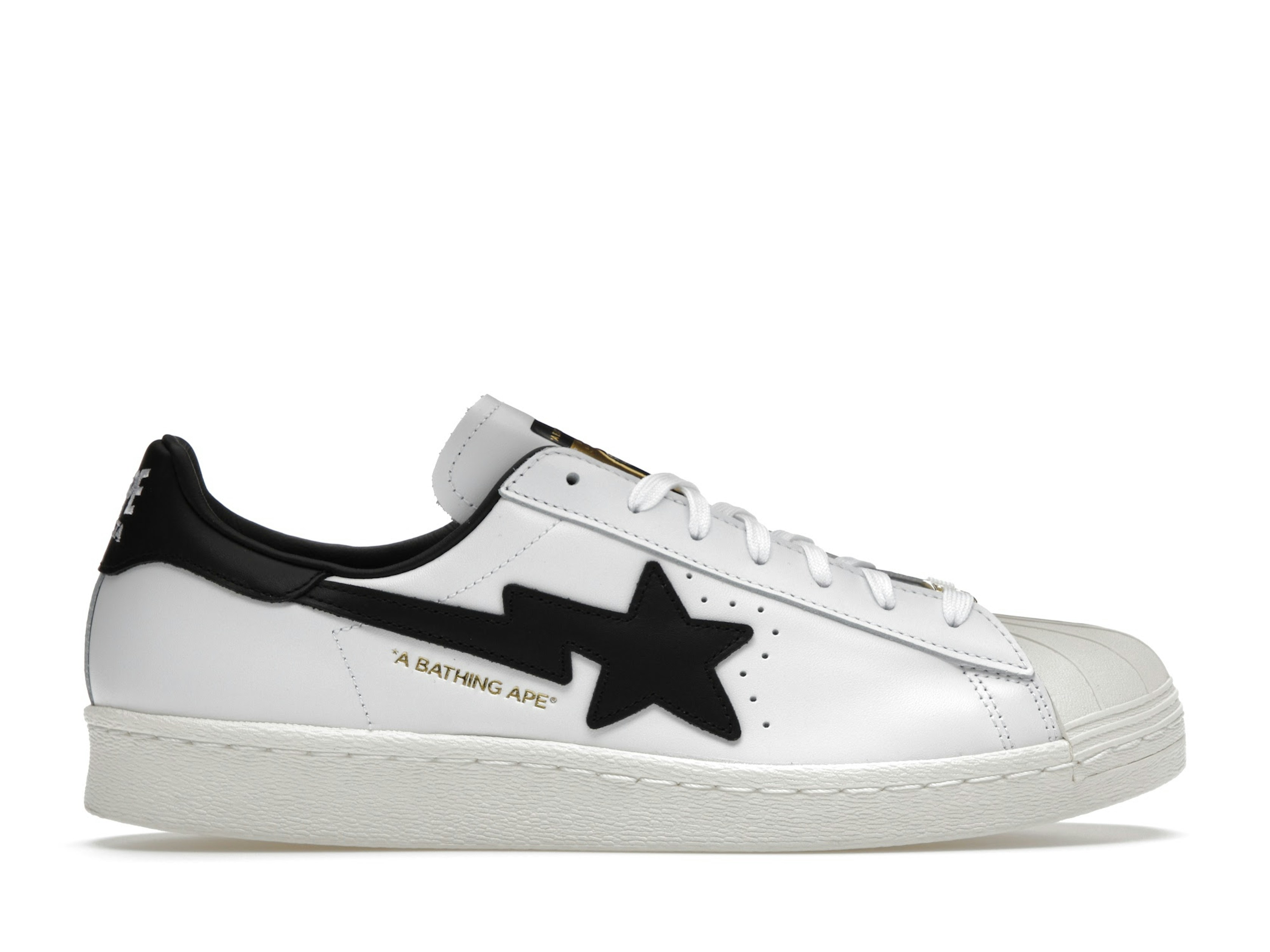 adidas Superstar 80s Bape White Black - Sneakers