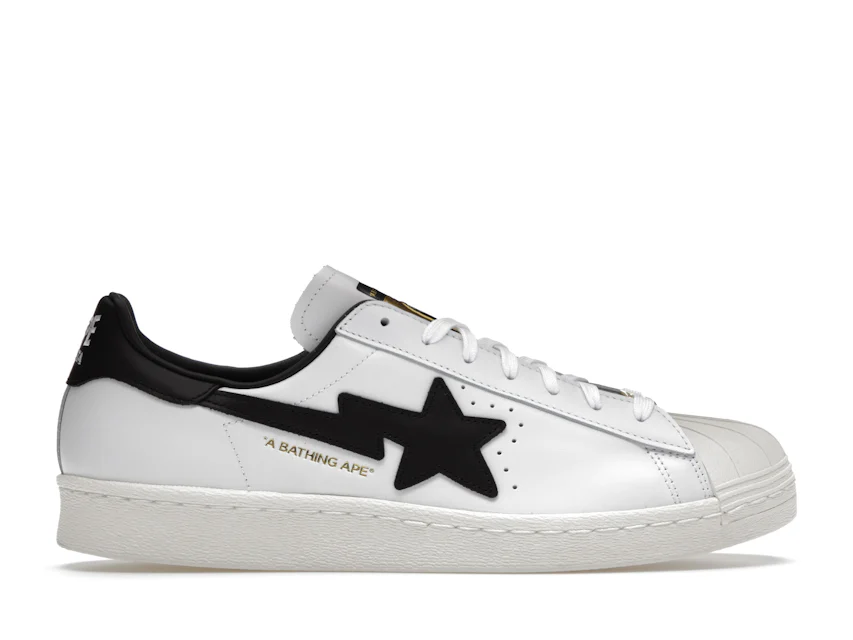 adidas Superstar 80s Bape White Black 0