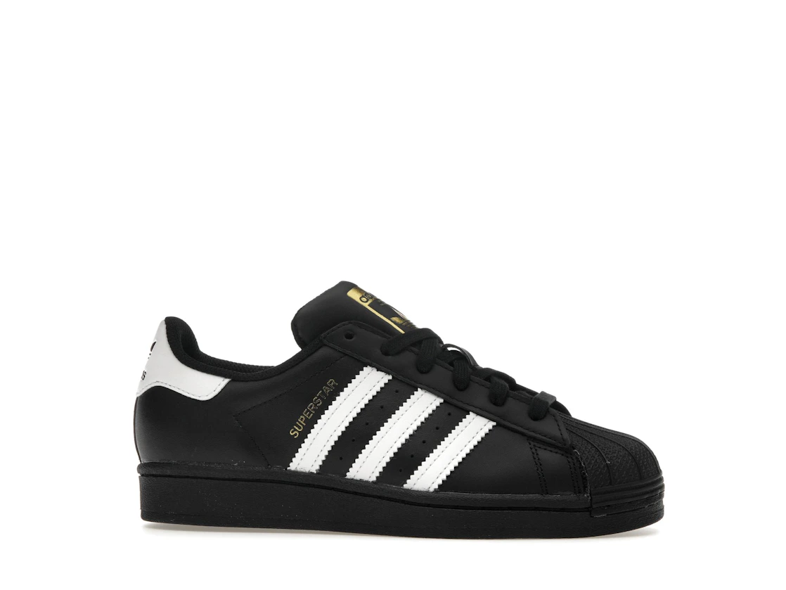 adidas Superstar Core Black Cloud White Gold (GS)