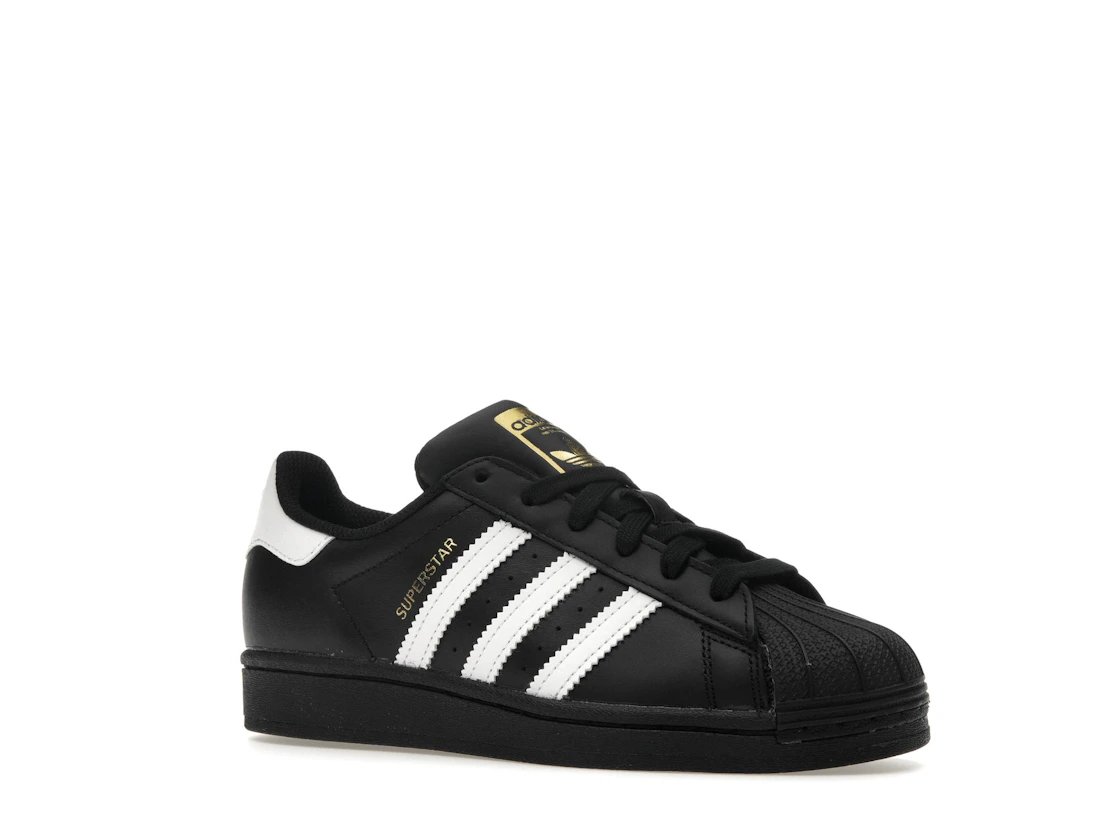 adidas Superstar Core Black Cloud White Gold (GS)