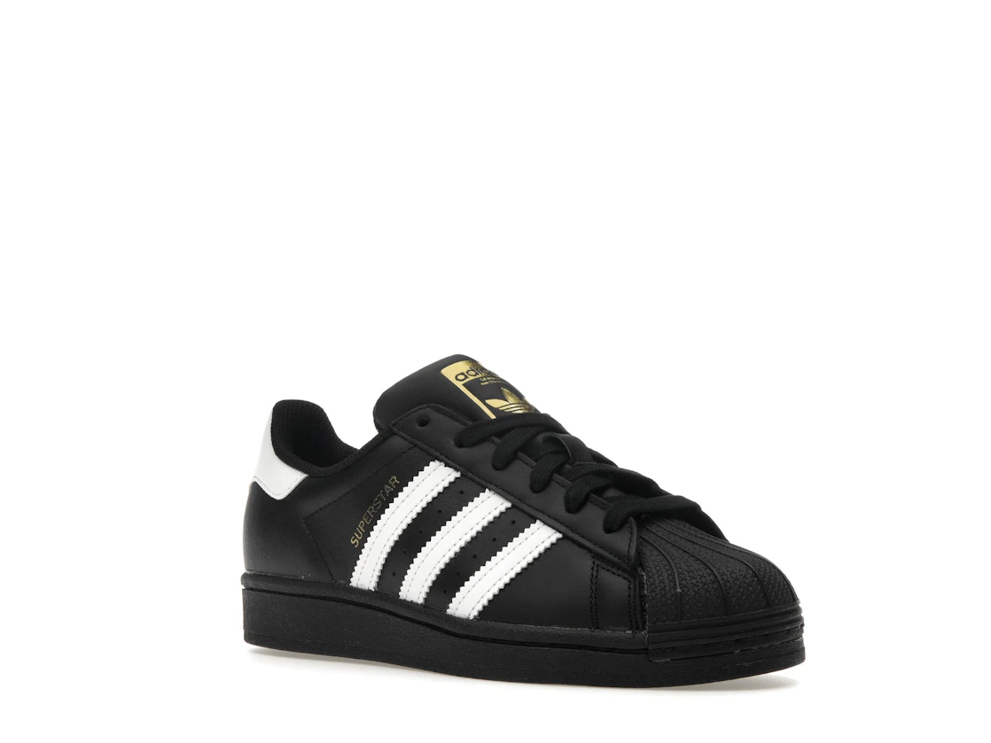 adidas Superstar Core Black Cloud White Gold (GS)