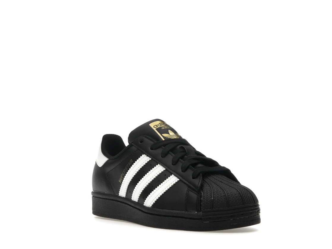 adidas Superstar Core Black Cloud White Gold (GS)