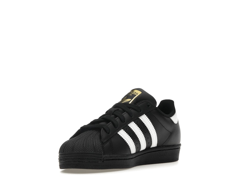 adidas Superstar Core Black Cloud White Gold (GS)