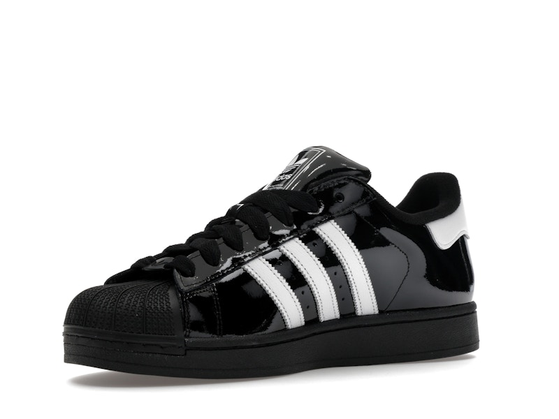 adidas Superstar II Black White Patent Leather
