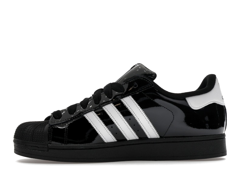 adidas Superstar II Black White Patent Leather