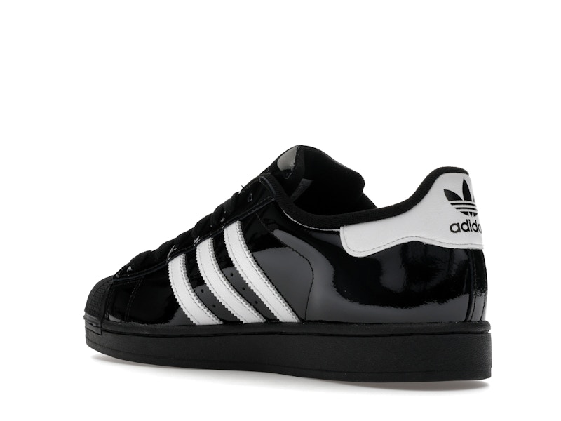 adidas Superstar II Black White Patent Leather