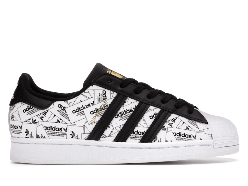 Adidas superstar black store and white footasylum