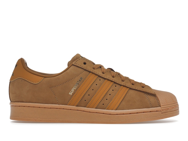 adidas superstar brown leather