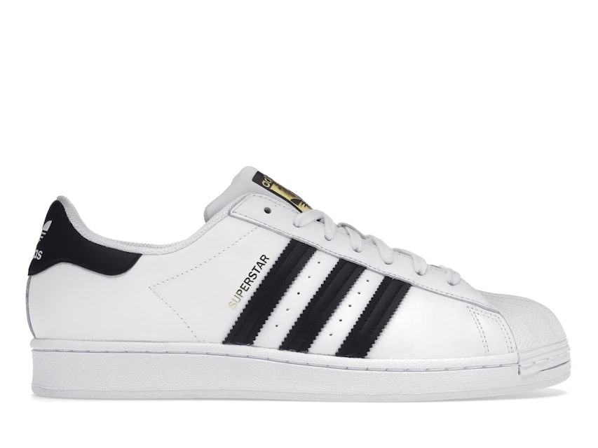 Adidas Superstar Black & White Striped Shell Toe Sneaker Show Size 6