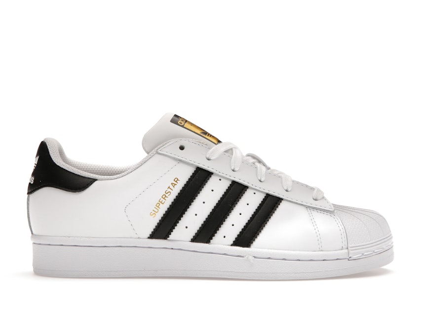 Adidas Superstar Black/White Women's Shoes, Size: 8, Leather