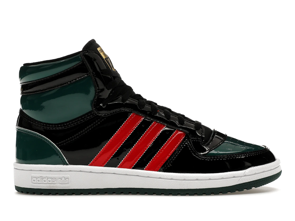 adidas Top Ten Black Green Red Patent