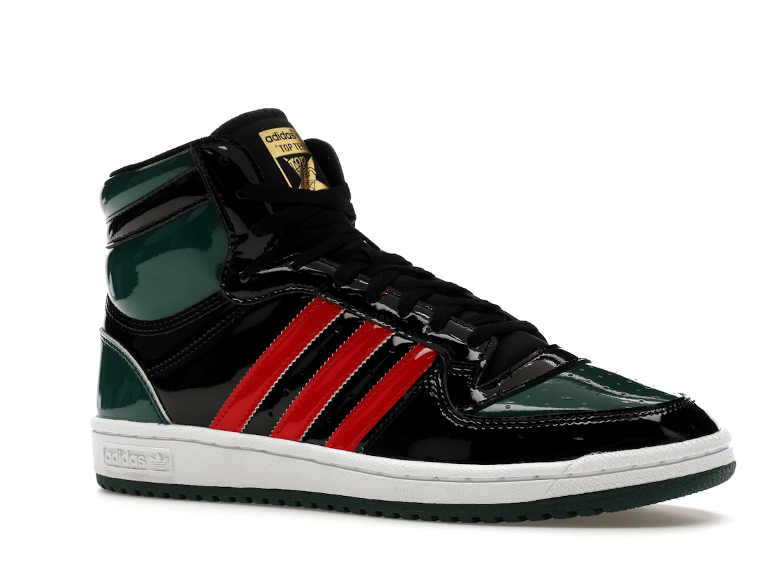 adidas Top Ten Black Green Red Patent
