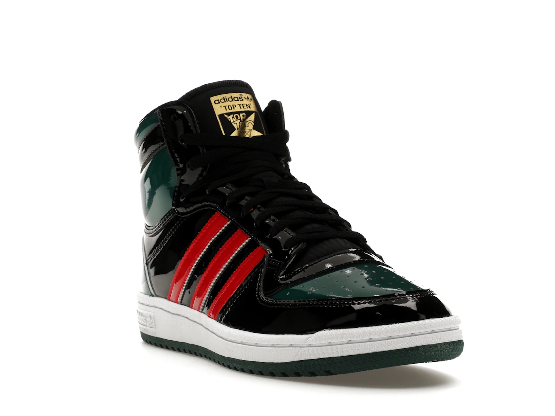 adidas Top Ten Black Green Red Patent
