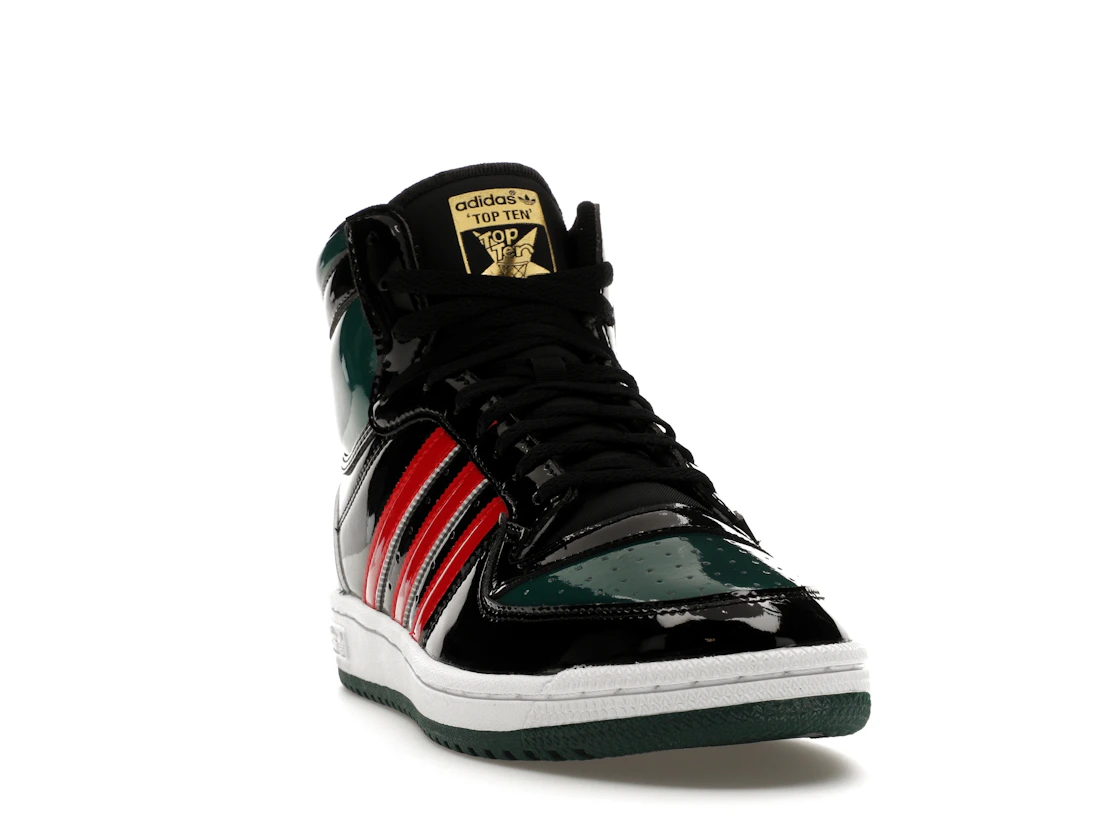 adidas Top Ten Black Green Red Patent