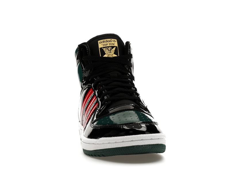 adidas Top Ten Black Green Red Patent