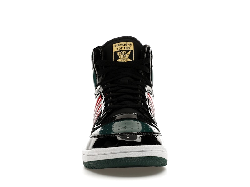 adidas Top Ten Black Green Red Patent
