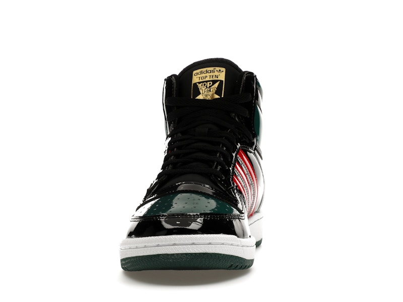 adidas Top Ten Black Green Red Patent