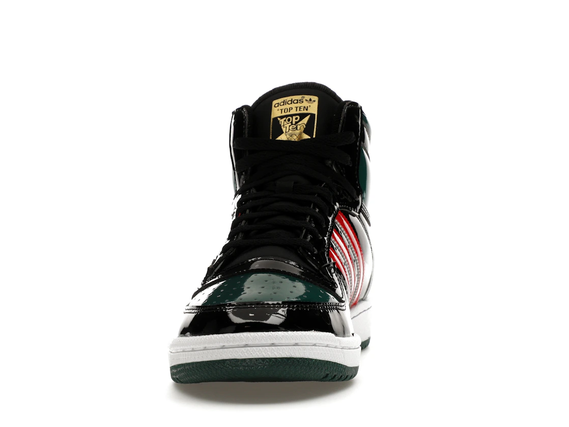 adidas Top Ten Black Green Red Patent